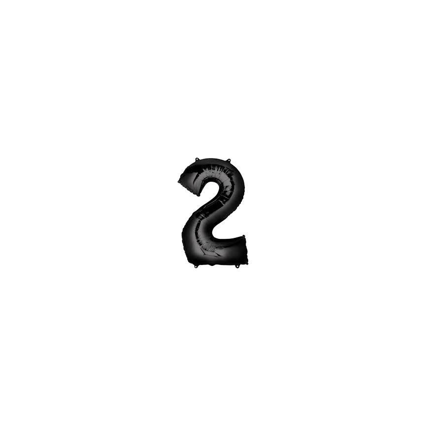 Black Mylar Balloon Number 4 Mid-Size