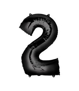 Black Mylar Balloon Number 4 Mid-Size