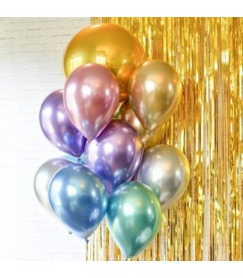 Silver Chrome Latex Balloon