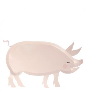 12 Pig shaped Plates Farm Fun