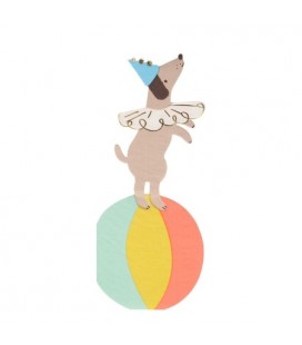 Circus Dog shaped Napkins
