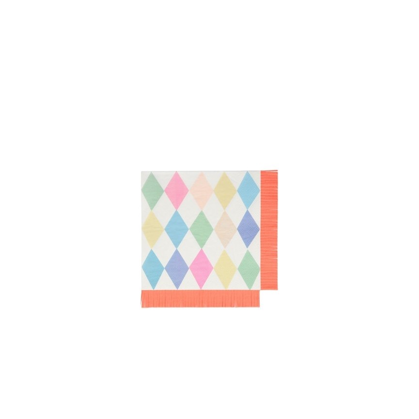 Large Circus Napkins with Fringes