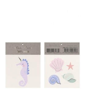 Seahorse & Sea Shells Temporary Tattoos