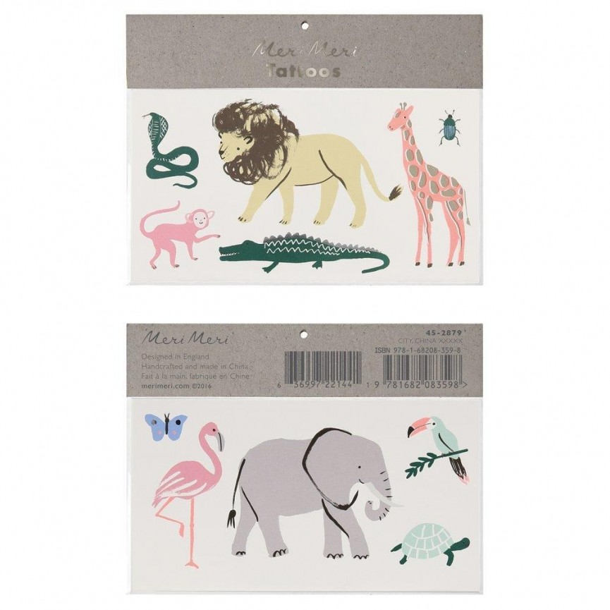 Safari Trek Temporary Tattoos