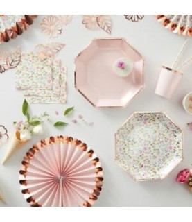 Rose Gold Floral Napkins