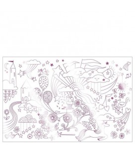 2 Unicorn Coloring Poster
