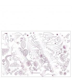2 Unicorn Coloring Poster