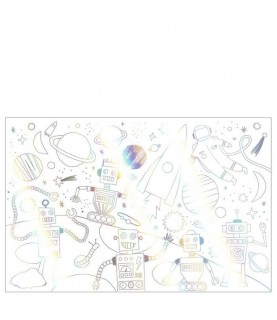 2 Space Coloring Poster
