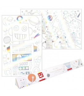 2 Space Coloring Poster