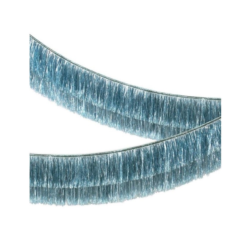 Blue Tinsel Fringe Garland