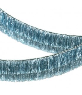 Blue Tinsel Fringe Garland