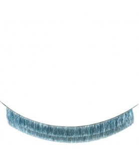 Blue Tinsel Fringe Garland