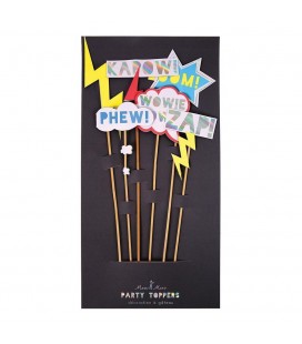 Superhero Zap Cake Toppers