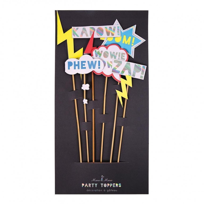 Cake Toppers/ Pics de Fête Super Héros Zap!