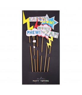 Superhero Zap Cake Toppers