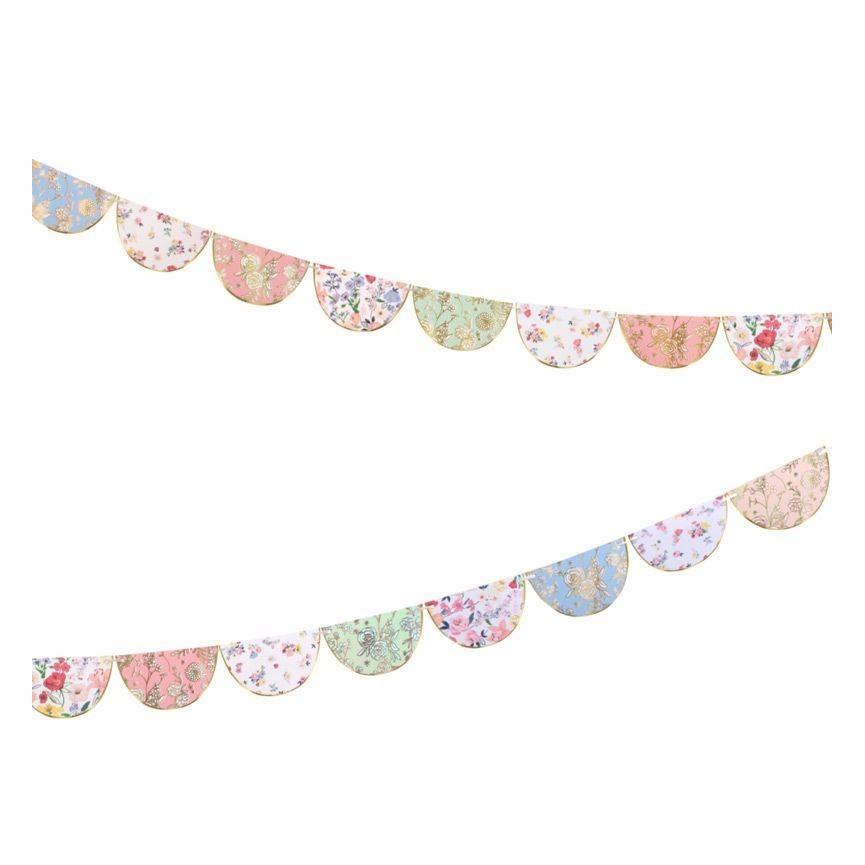 English Garden Happy Birthday Garland