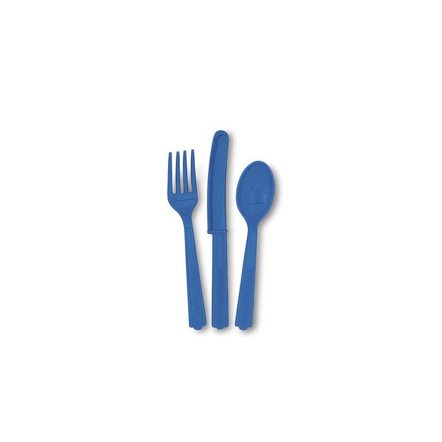 18 Couverts Bleu Royal