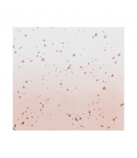 Pink Ombré Napkins with Rose Gold Speckles