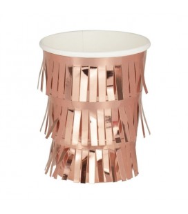 Rose Gold Fringe Cups