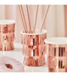 Rose Gold Fringe Cups