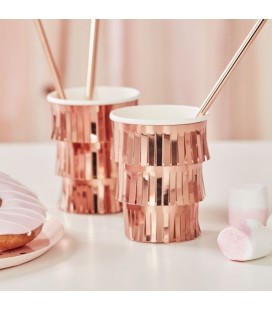 Rose Gold Fringe Cups
