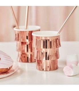 Rose Gold Fringe Cups