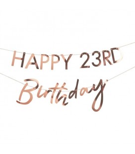 Rose Gold Happy Birthday Garland