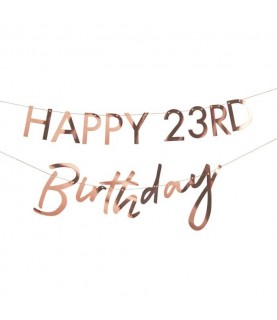 Rose Gold Happy Birthday Garland