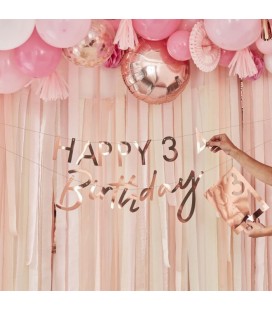Rose Gold Happy Birthday Garland