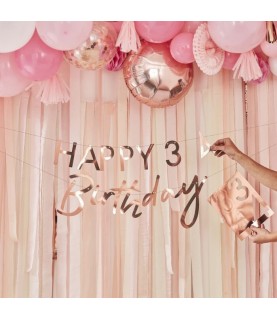Rose Gold Happy Birthday Garland