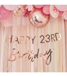 Rose Gold Happy Birthday Garland