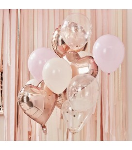 Bush and Rose Gold Balloon Bundle