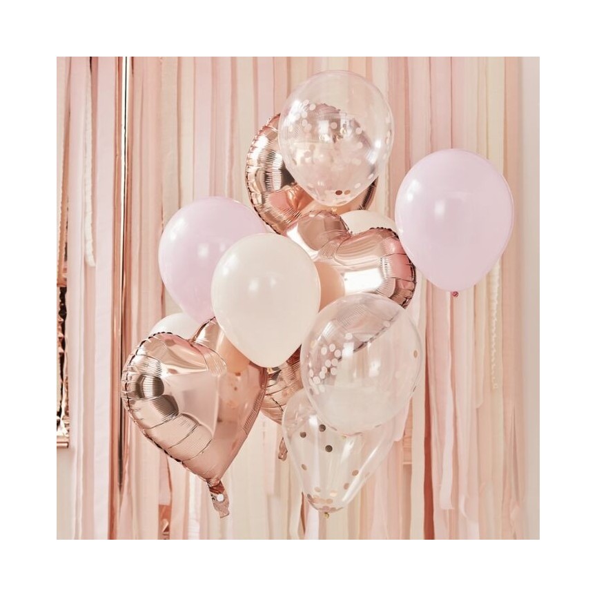 Bush and Rose Gold Balloon Bundle