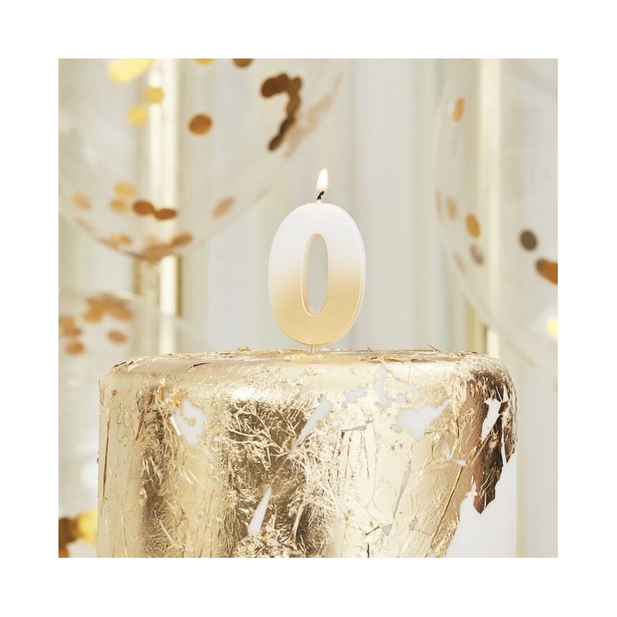 God Ombre Number 0 Candle
