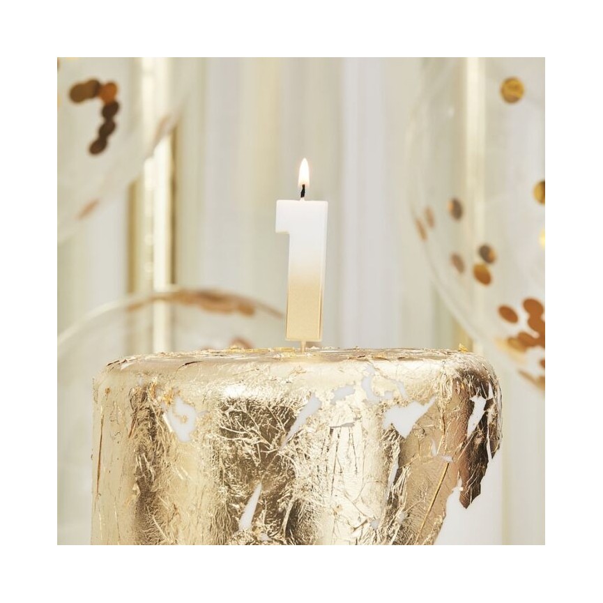 God Ombre Number 0 Candle