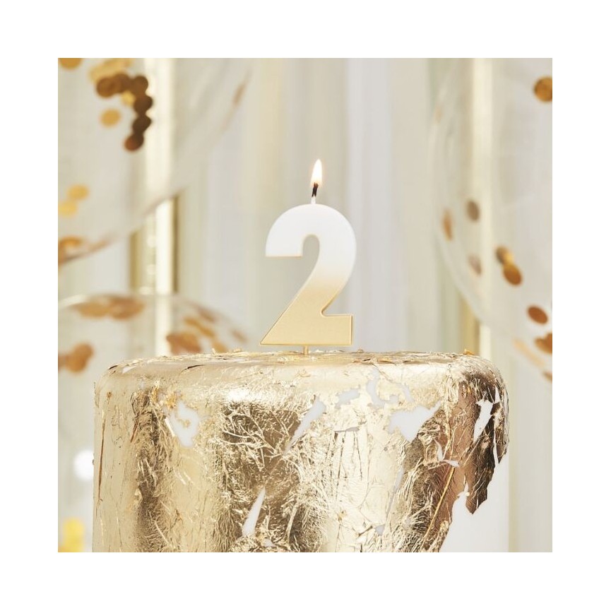 God Ombre Number 2 Candle
