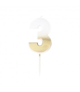 God Ombre Number 3 Candle