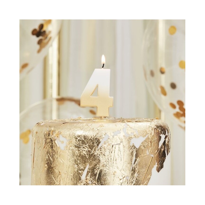 God Ombre Number 4 Candle