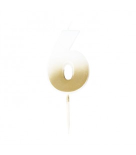 God Ombre Number 6 Candle