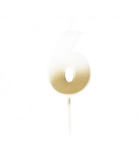God Ombre Number 6 Candle