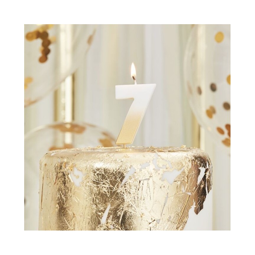God Ombre Number 7 Candle