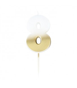 God Ombre Number 8 Candle