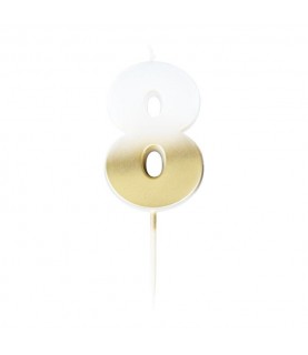 God Ombre Number 8 Candle