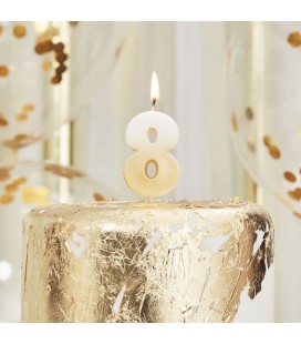 God Ombre Number 8 Candle