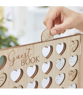 Four in a Row Wedding Guest Book Alternative