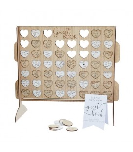 Four in a Row Wedding Guest Book Alternative