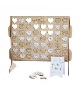 Four in a Row Wedding Guest Book Alternative