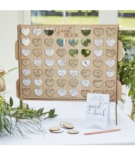 Four in a Row Wedding Guest Book Alternative