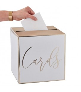 Gold Wedding Post Box "Cards"