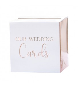 Urne de Mariage Rose Gold "Cards"